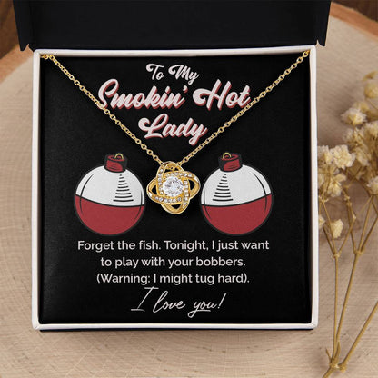 "Tug Hard" Smokin' Hot Lady Necklace – Playful & Naughty Fishing Gift for Her 139