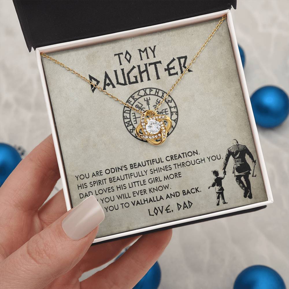 To my daughter - Dad loves his little girl more than you will ever know - Love Knot Necklace 66