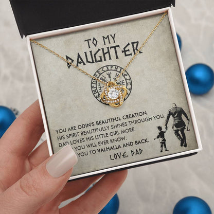 To my daughter - Dad loves his little girl more than you will ever know - Love Knot Necklace 66