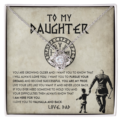 To My Daughter - Always hold your head up high - Love Knot Necklace 64