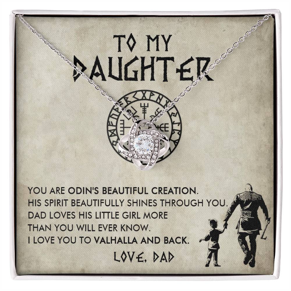 To my daughter - Dad loves his little girl more than you will ever know - Love Knot Necklace 66
