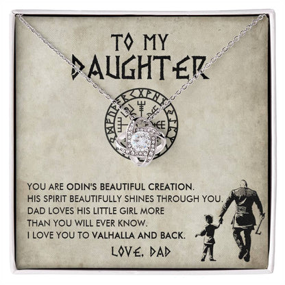 To my daughter - Dad loves his little girl more than you will ever know - Love Knot Necklace 66