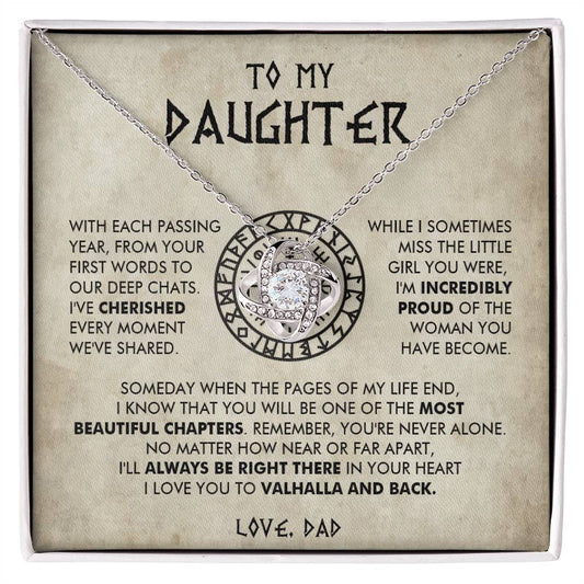 To my daughter - I'm incredibly proud of the woman you have become - Love Knot Necklace 69