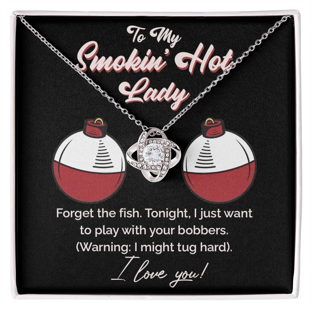 "Tug Hard" Smokin' Hot Lady Necklace – Playful & Naughty Fishing Gift for Her 139