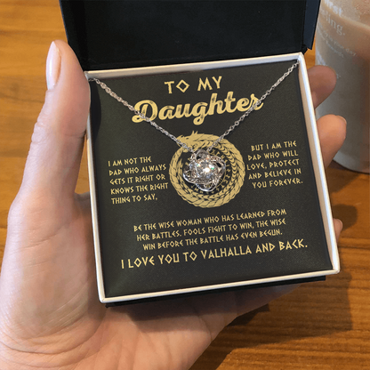 To My Daughter - Be The Wise Woman - Love Knot Necklace 25