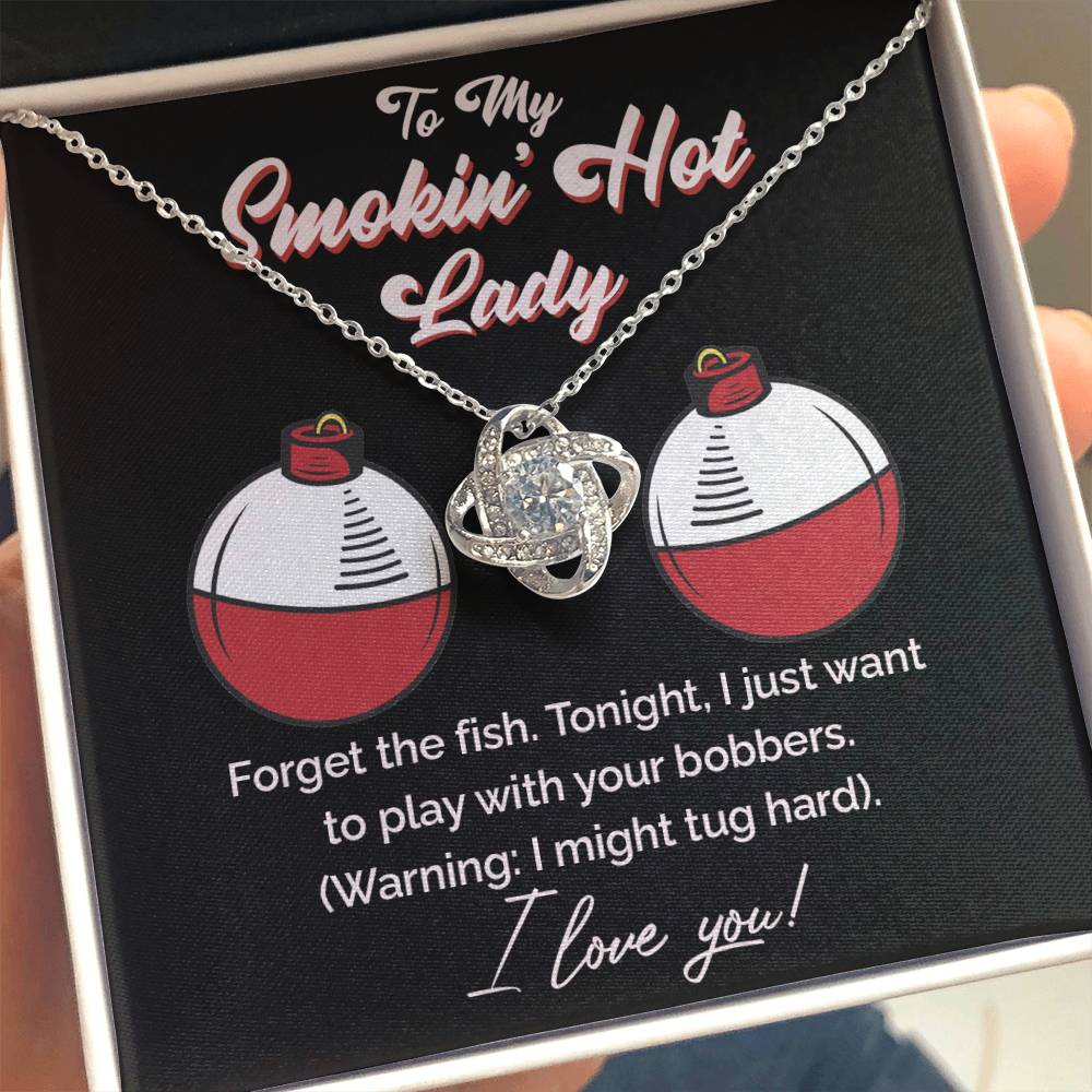 "Tug Hard" Smokin' Hot Lady Necklace – Playful & Naughty Fishing Gift for Her 139