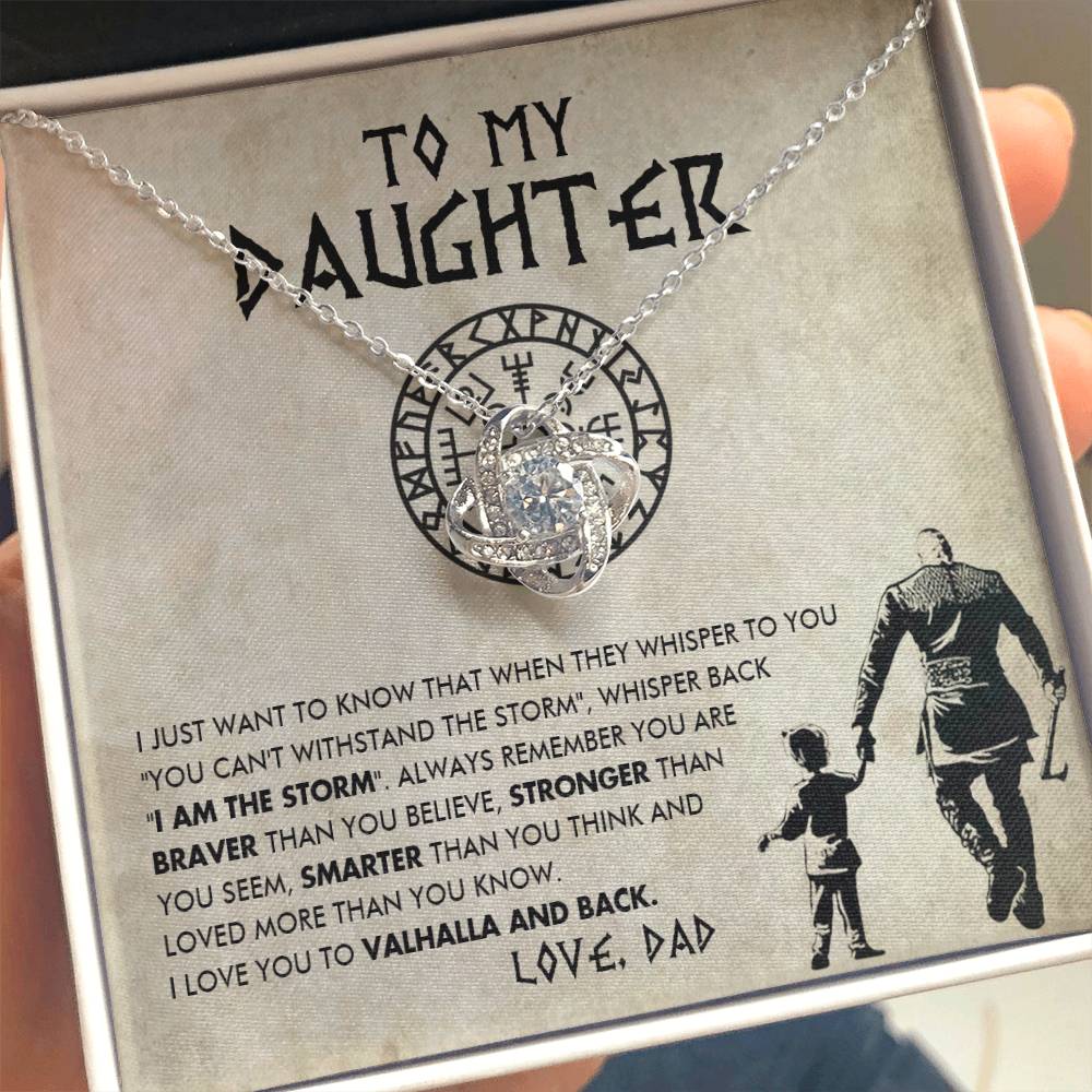 To my daughter - You are the storm - Love Knot Necklace 68