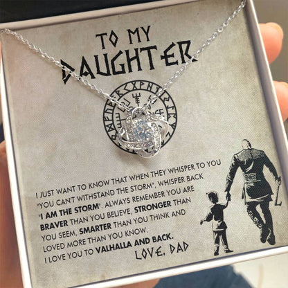 To my daughter - You are the storm - Love Knot Necklace 68