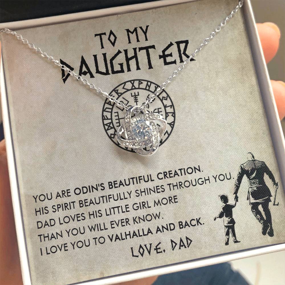 To my daughter - Dad loves his little girl more than you will ever know - Love Knot Necklace 66