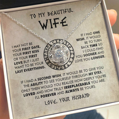 To My Beautiful Wife - I'll forever and always be yours - Love Knot Necklace 90