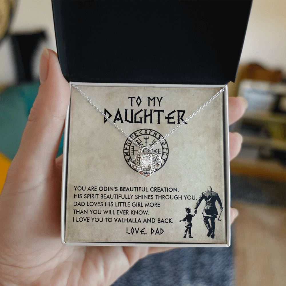 To my daughter - Dad loves his little girl more than you will ever know - Love Knot Necklace 66
