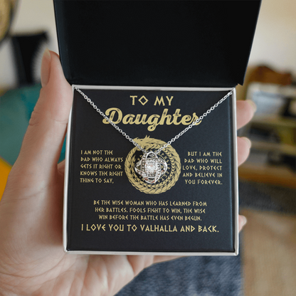 To My Daughter - Be The Wise Woman - Love Knot Necklace 25