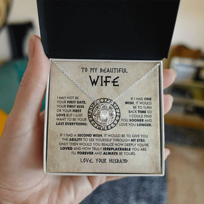 To My Beautiful Wife - I'll forever and always be yours - Love Knot Necklace 90