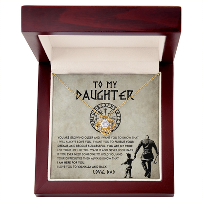 To My Daughter - Always hold your head up high - Love Knot Necklace 64