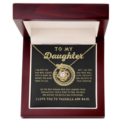 To My Daughter - Be The Wise Woman - Love Knot Necklace 25