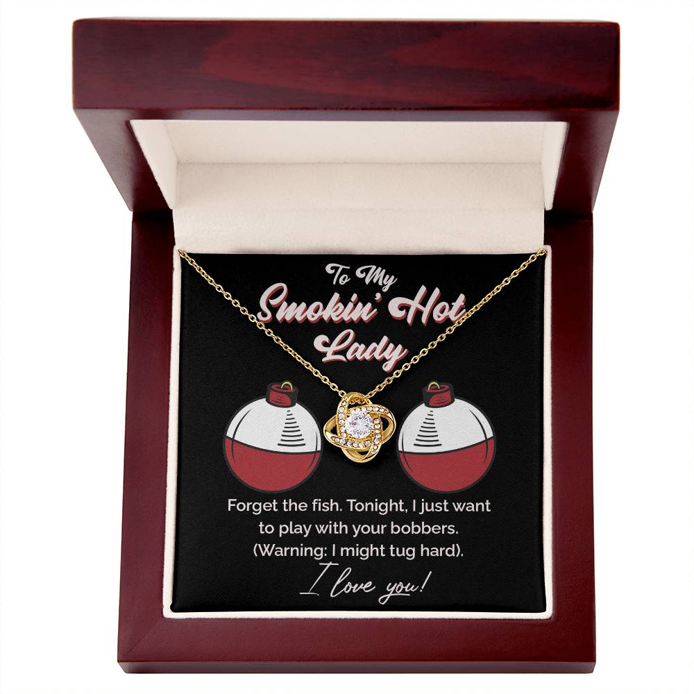 "Tug Hard" Smokin' Hot Lady Necklace – Playful & Naughty Fishing Gift for Her 139