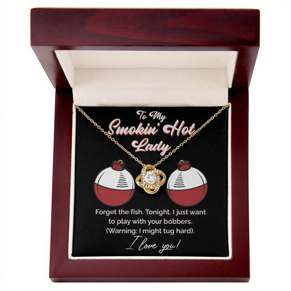 "Tug Hard" Smokin' Hot Lady Necklace – Playful & Naughty Fishing Gift for Her 139