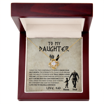 To My Daughter - Always know your self-worth - Love Knot Necklace 155