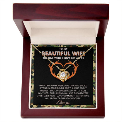 To My Beautiful Wife - You Are My Greatest Adventure - Love Knot Necklace 145