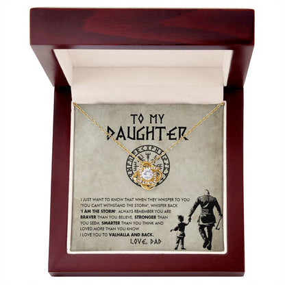 To my daughter - You are the storm - Love Knot Necklace 68