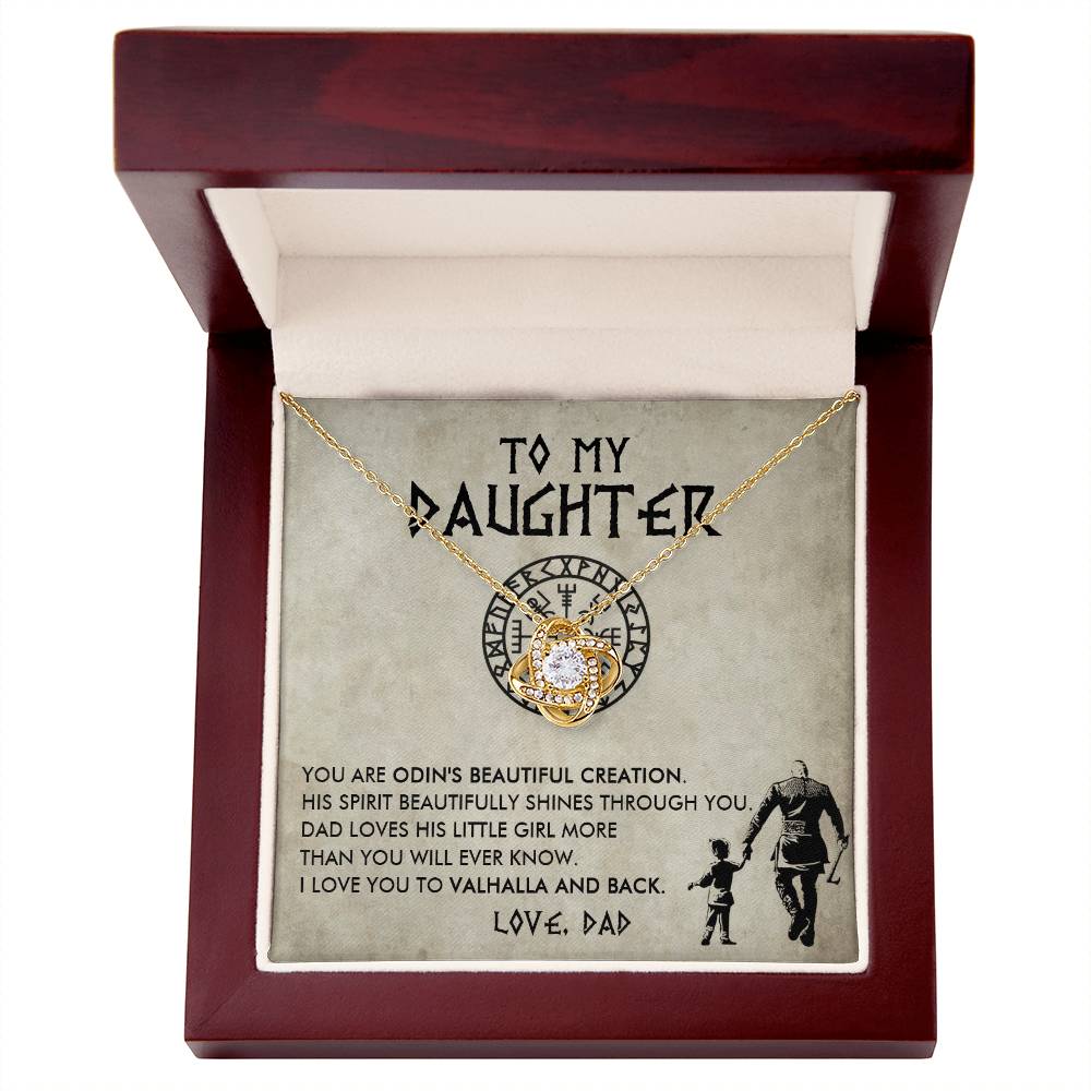 To my daughter - Dad loves his little girl more than you will ever know - Love Knot Necklace 66