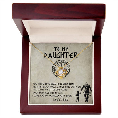 To my daughter - Dad loves his little girl more than you will ever know - Love Knot Necklace 66