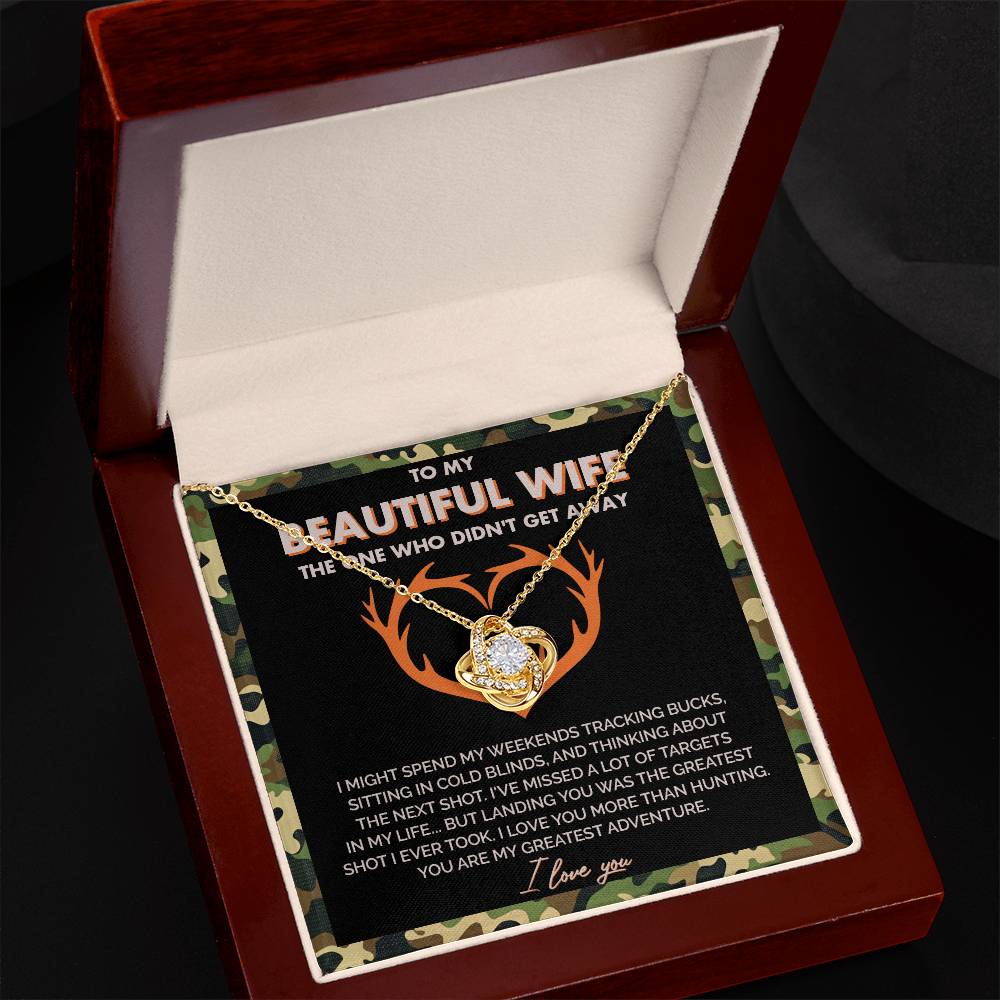 To My Beautiful Wife - You Are My Greatest Adventure - Love Knot Necklace 145