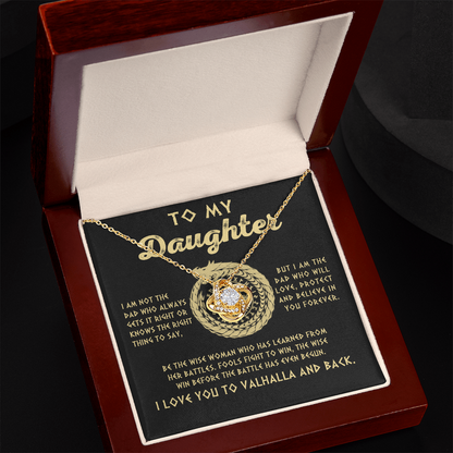 To My Daughter - Be The Wise Woman - Love Knot Necklace 25