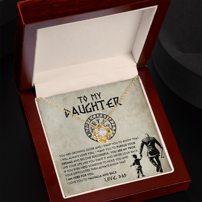 To My Daughter - Always hold your head up high - Love Knot Necklace 64