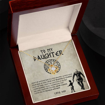 To my daughter - Don't let anyone take you for granted - Love Knot Necklace 65
