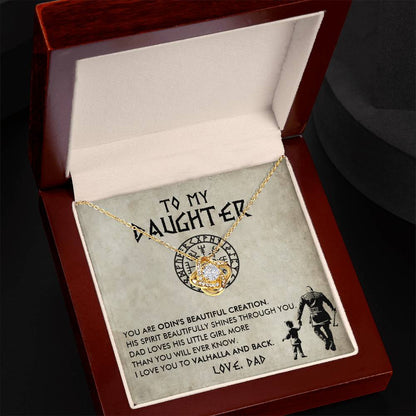 To my daughter - Dad loves his little girl more than you will ever know - Love Knot Necklace 66