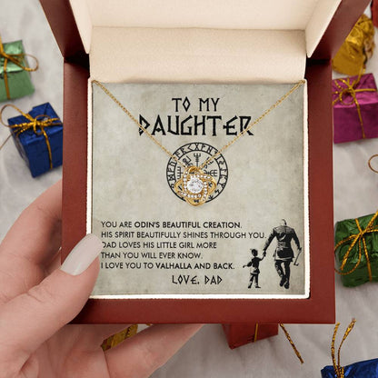 To my daughter - Dad loves his little girl more than you will ever know - Love Knot Necklace 66