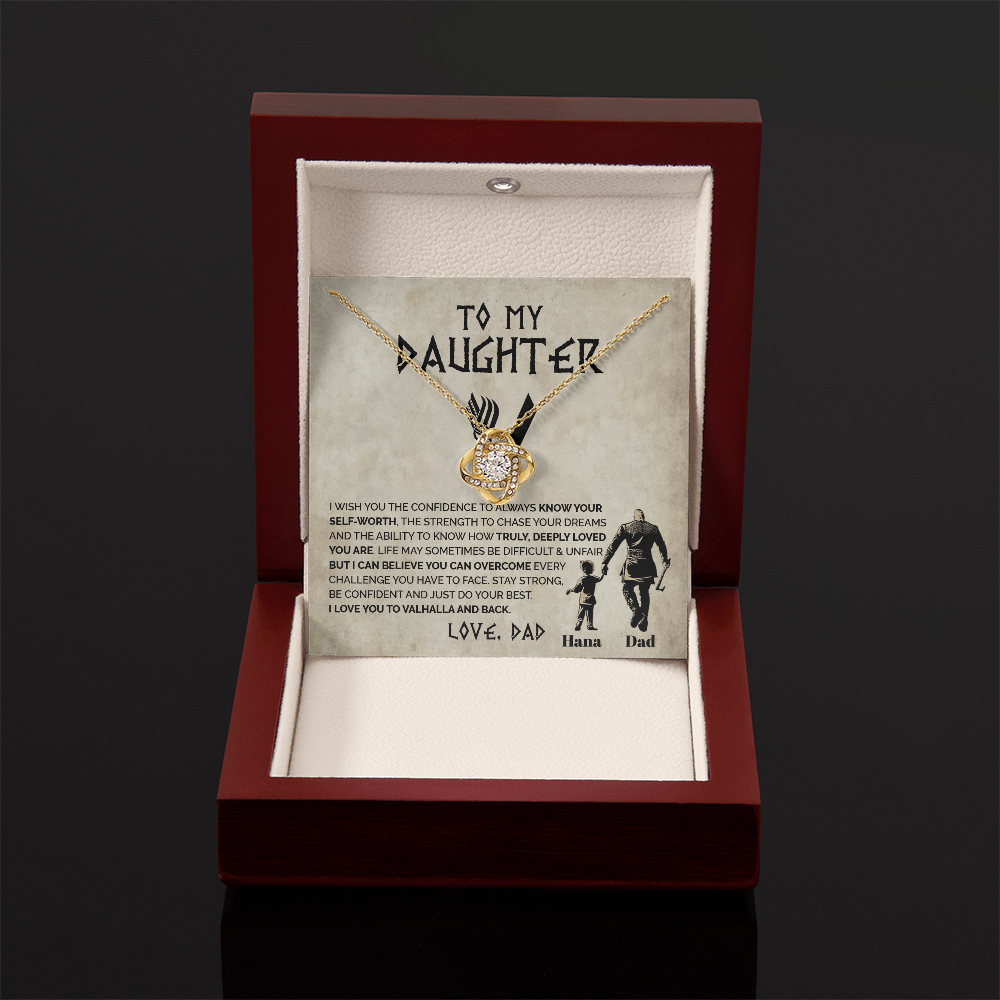 To My Daughter - Always know your self-worth - Love Knot Necklace 155
