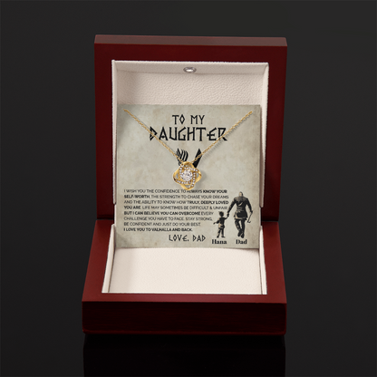 To My Daughter - Always know your self-worth - Love Knot Necklace 155