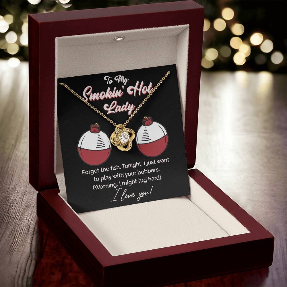 "Tug Hard" Smokin' Hot Lady Necklace – Playful & Naughty Fishing Gift for Her 139