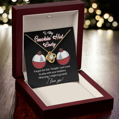 "Tug Hard" Smokin' Hot Lady Necklace – Playful & Naughty Fishing Gift for Her 139