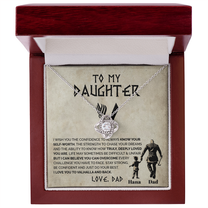To My Daughter - Always know your self-worth - Love Knot Necklace 155