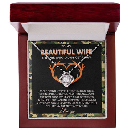 To My Beautiful Wife - You Are My Greatest Adventure - Love Knot Necklace 145