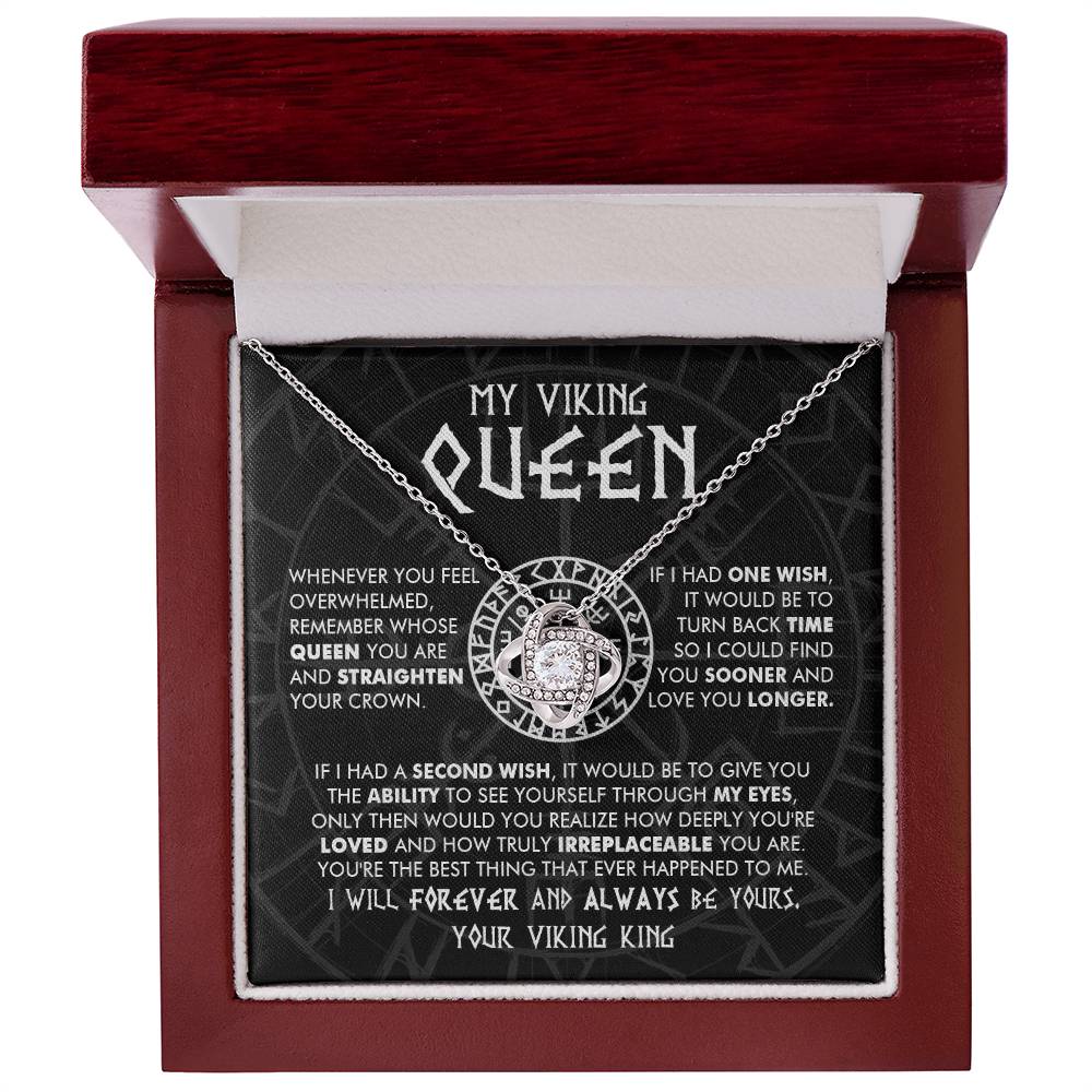 My Viking Queen - You are loved and truly irreplaceable - Love Knot Necklace 101