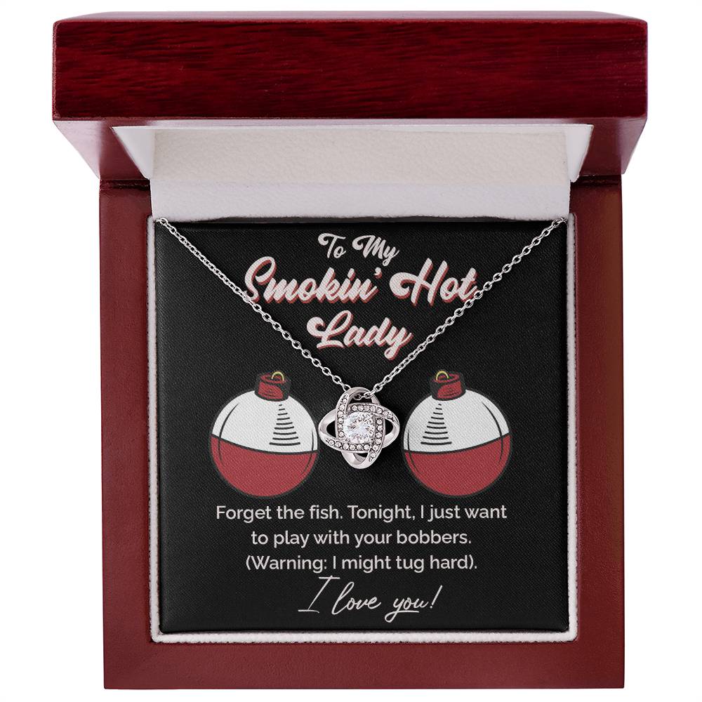 "Tug Hard" Smokin' Hot Lady Necklace – Playful & Naughty Fishing Gift for Her 139