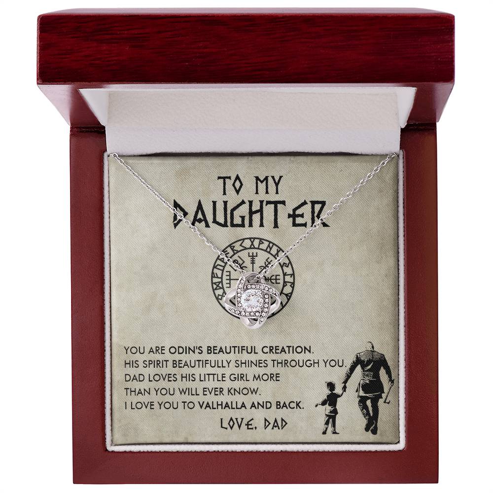To my daughter - Dad loves his little girl more than you will ever know - Love Knot Necklace 66