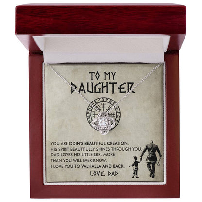 To my daughter - Dad loves his little girl more than you will ever know - Love Knot Necklace 66