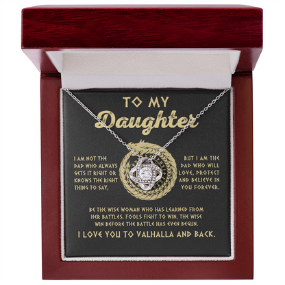 To My Daughter - Be The Wise Woman - Love Knot Necklace 25