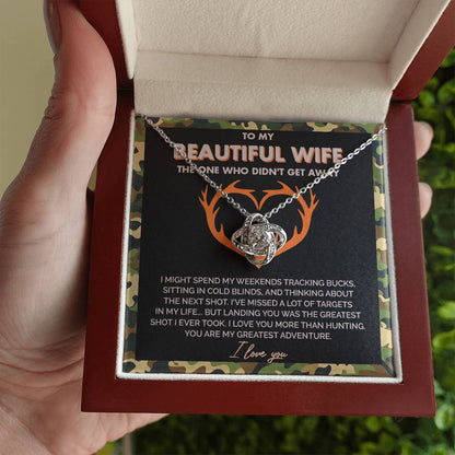 To My Beautiful Wife - You Are My Greatest Adventure - Love Knot Necklace 145