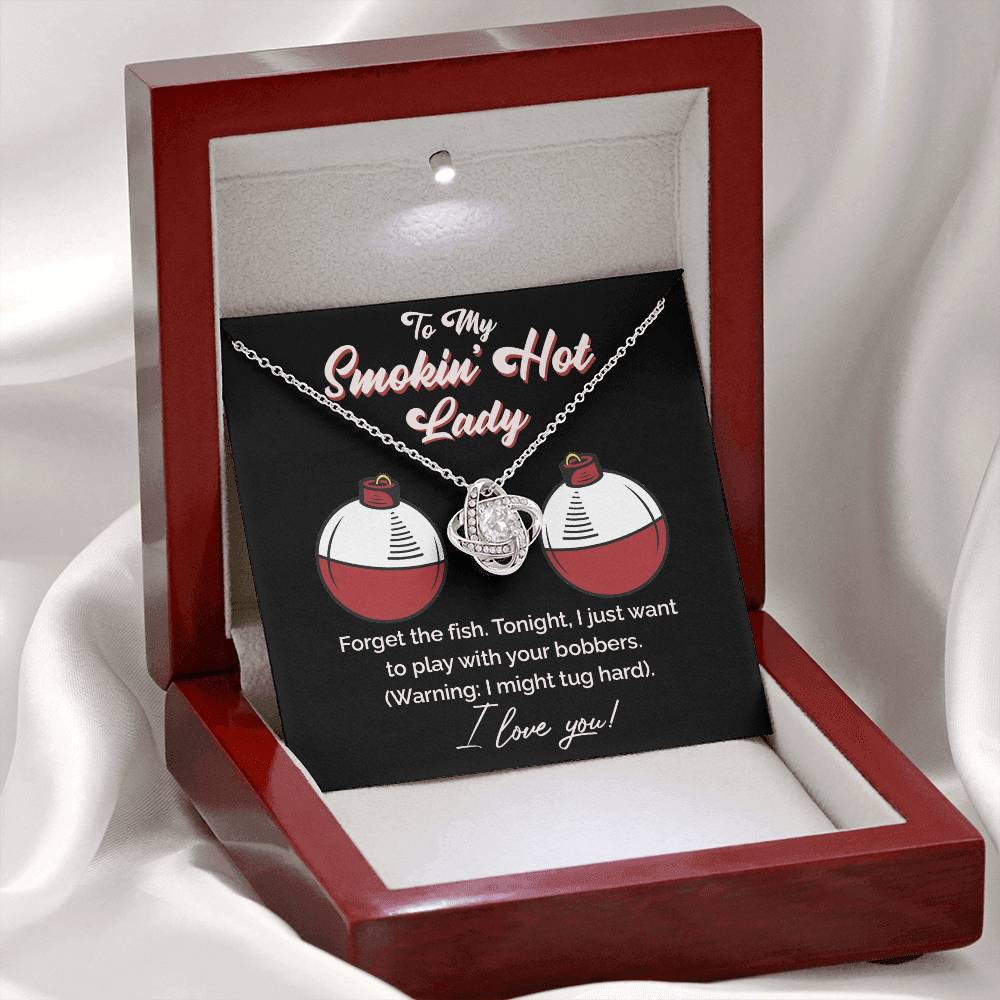 "Tug Hard" Smokin' Hot Lady Necklace – Playful & Naughty Fishing Gift for Her 139