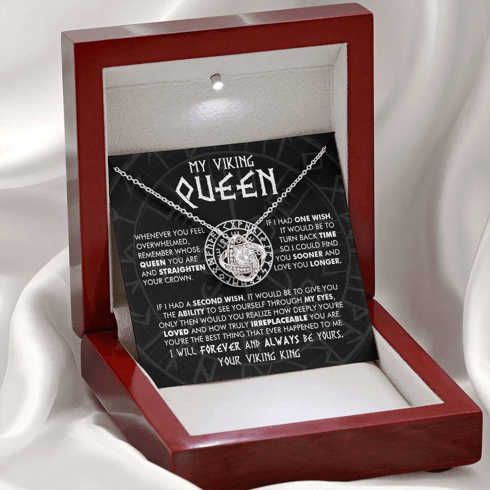 My Viking Queen - You are loved and truly irreplaceable - Love Knot Necklace 101