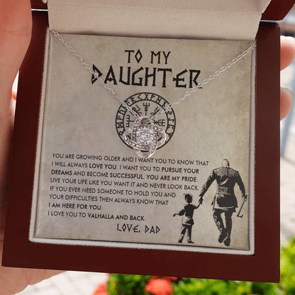 To My Daughter - Always hold your head up high - Love Knot Necklace 64