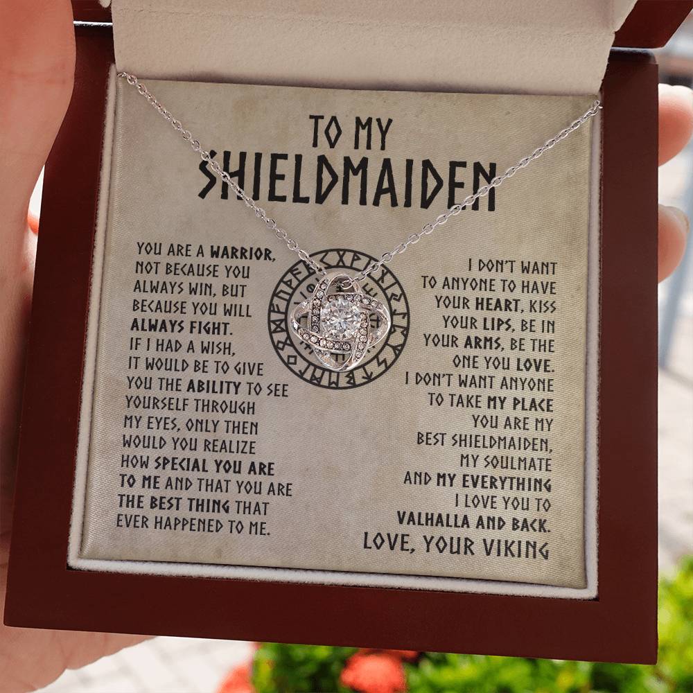 To My Shieldmaiden - You are a warrior - Love Knot Necklace 44