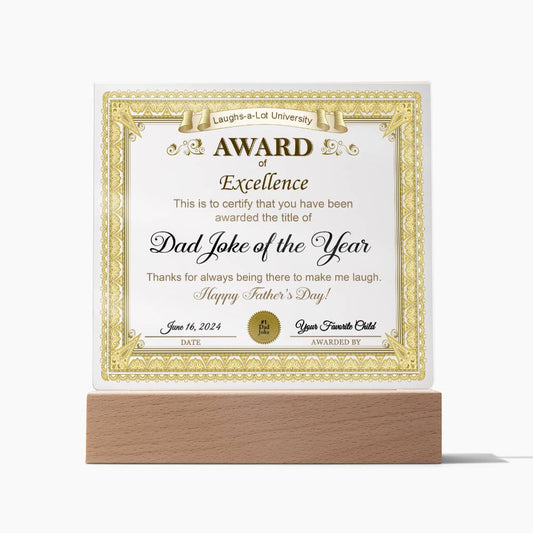 Dad - Award of Excellence - Acrylic Acrylic Plaque