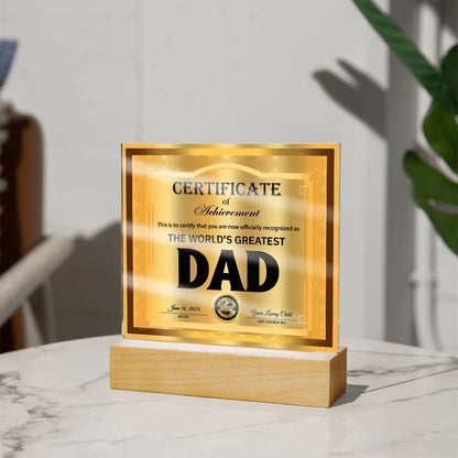 Dad - Officially Recognized As - Acrylic Acrylic Plaque